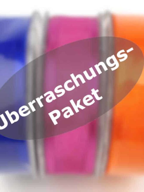 Surprise package with 3 ribbons