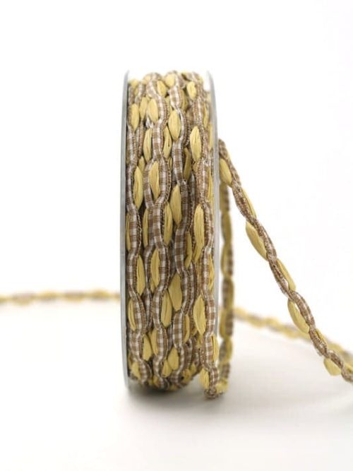 Strap combination beige-brown chequered, 7 mm