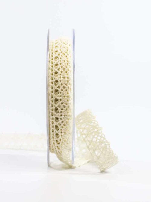 Cotton lace, cream, 15 mm wide