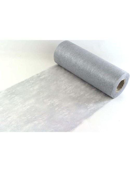 Decorative fleece tape silver, 230 mm wide