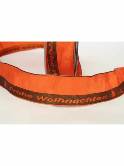 Wristband 'Merry Christmas', brown-terra, 40 mm wide