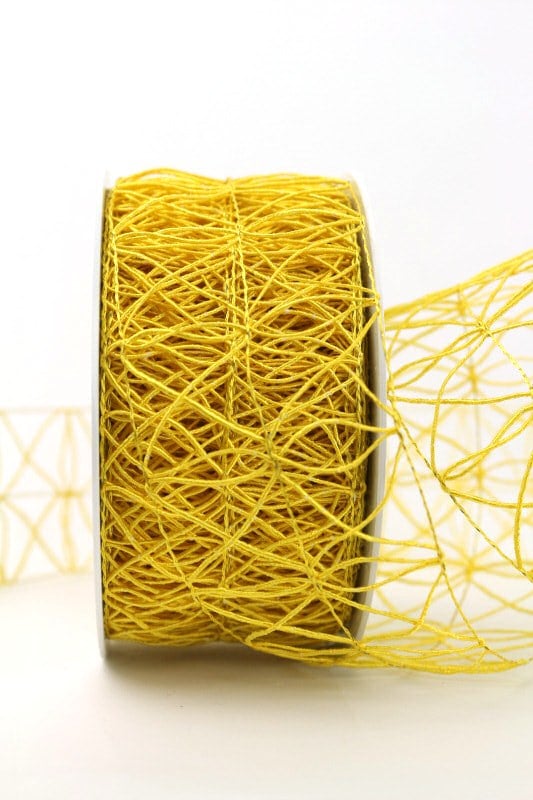 Mesh strap yellow, 60 mm