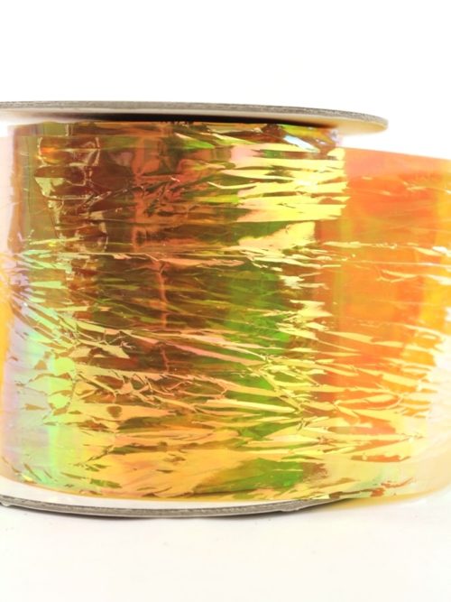 Decorative foil gold yellow iridescent, 75 mm