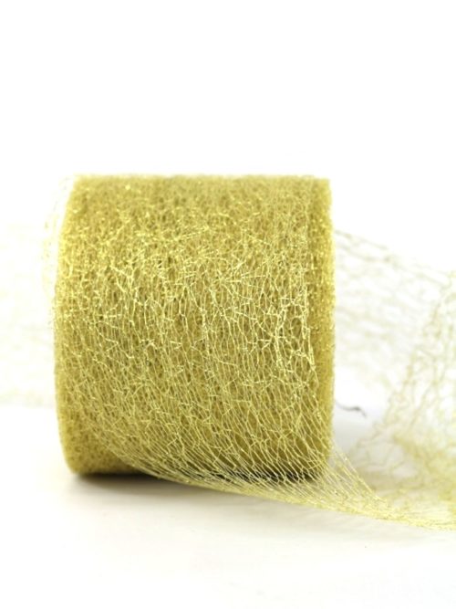 Decorative grid band, gold, 70 mm wide