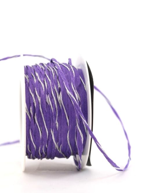 Decorative cord purple-silver, 3 mm