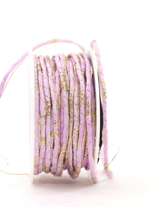 Decorative cord pink-gold, 2 mm
