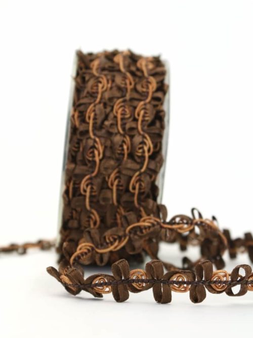 Decolite with bows, brown, 15 mm