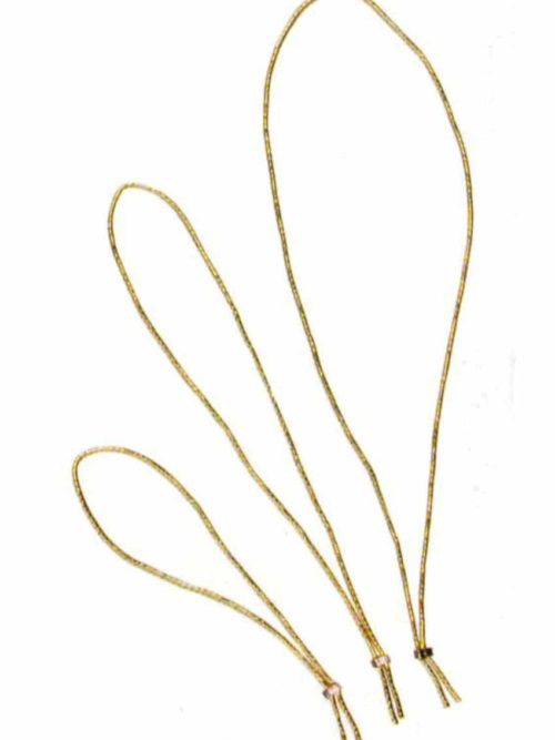 Elastic hanger, gold, various lengths