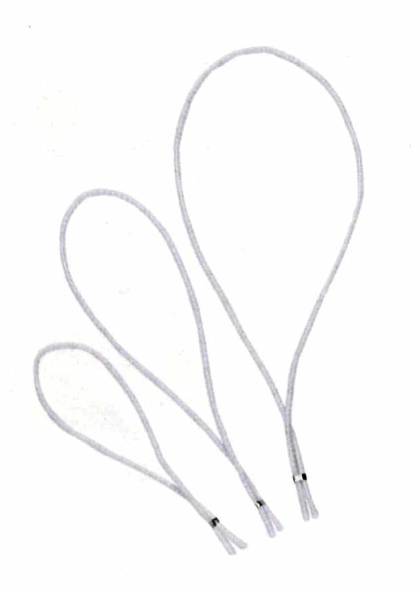 Elastic hanger, white, various lengths