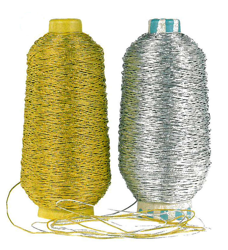 Elastic cord, gold or silver, 1,5 mm thick