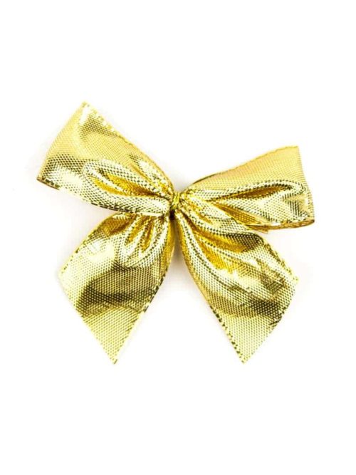 Finished loop made of 25 mm Lurex ribbon, silver, with clip