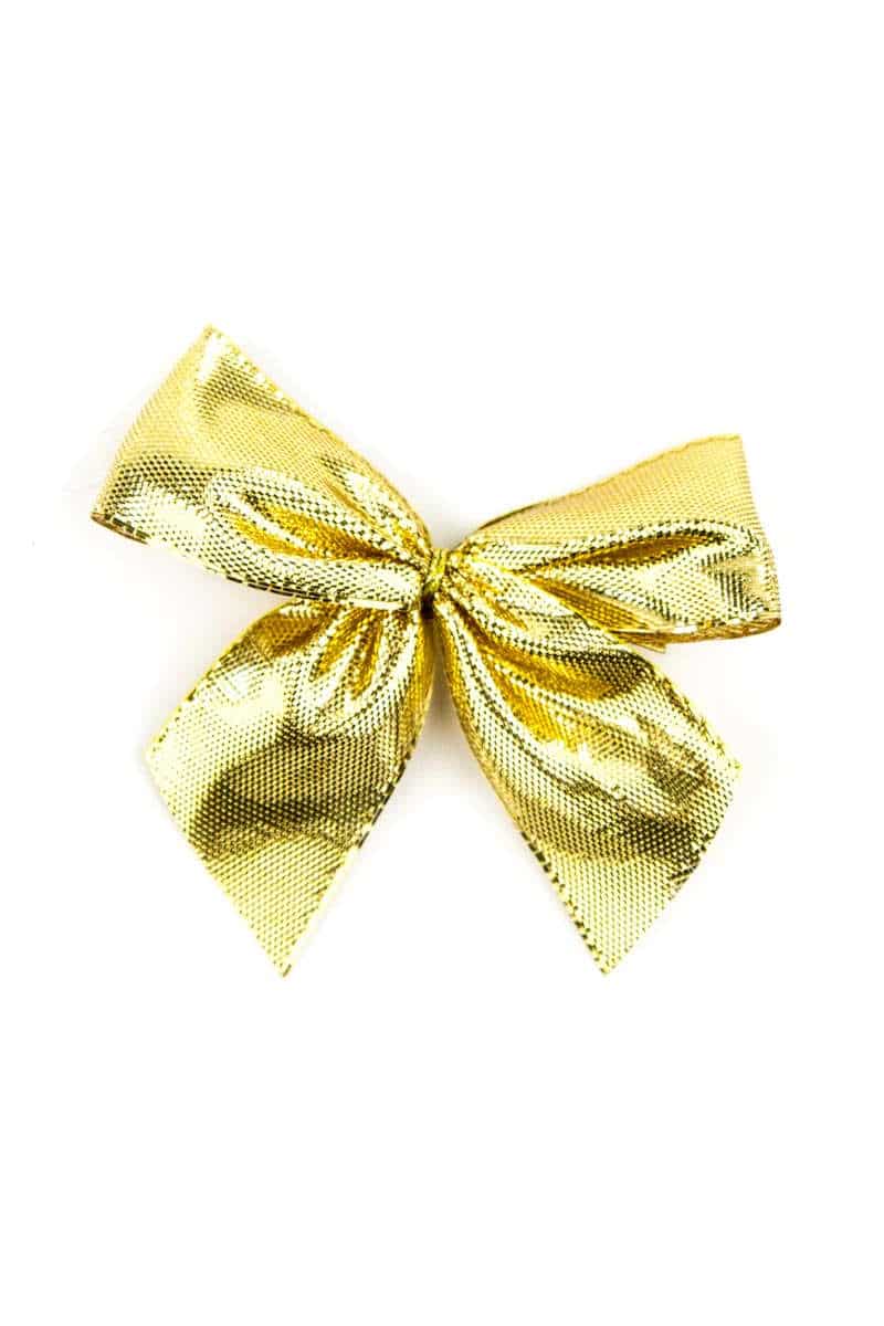 Finished loop made of 25 mm Lurex ribbon, silver, with clip