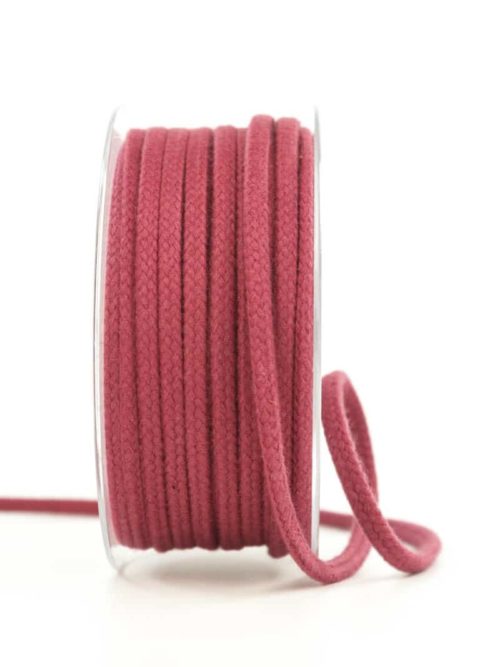 Braided cord, bordeaux, 4 mm thick
