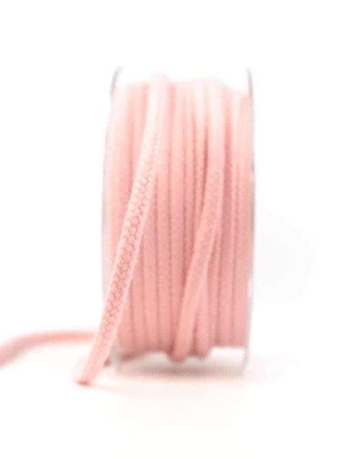 Braided cord, light pink, 4 mm thick