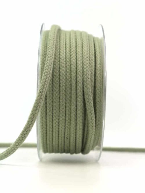 Braided cord, olive, 4 mm thick