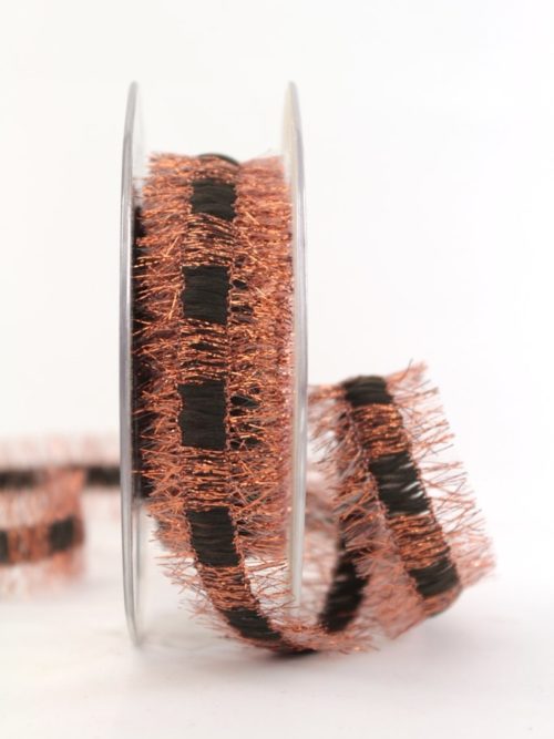 fringing tape copper metallic, 25 mm