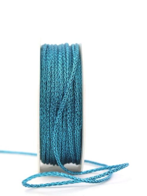 Braided decorative cord turquoise, 3 mm