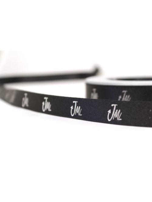 Individual premium gift ribbon, monochrome print, 25 m roll