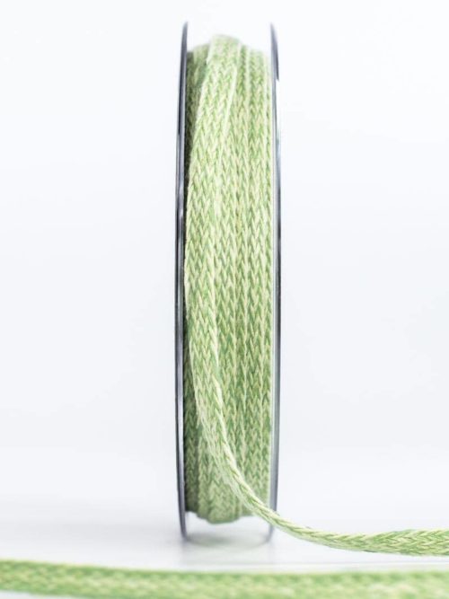 Braided tape, green, 20 mm wide