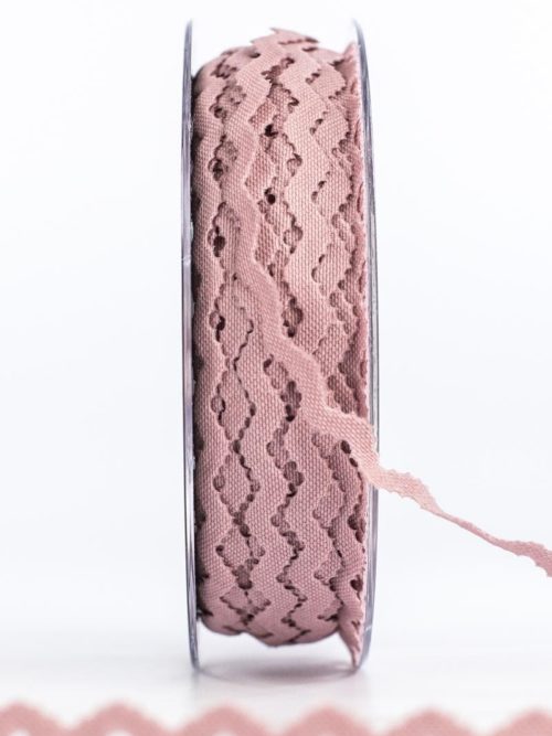 Serrated strand "Extra", old pink, 10 mm wide