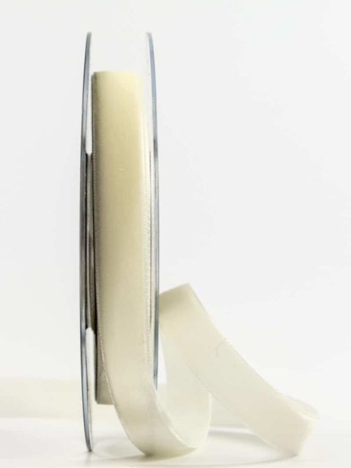 Velvet ribbon, cream, 15 mm wide