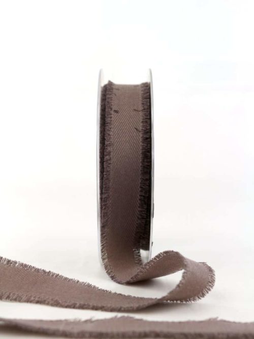 Linen binding, brown, 25 mm wide