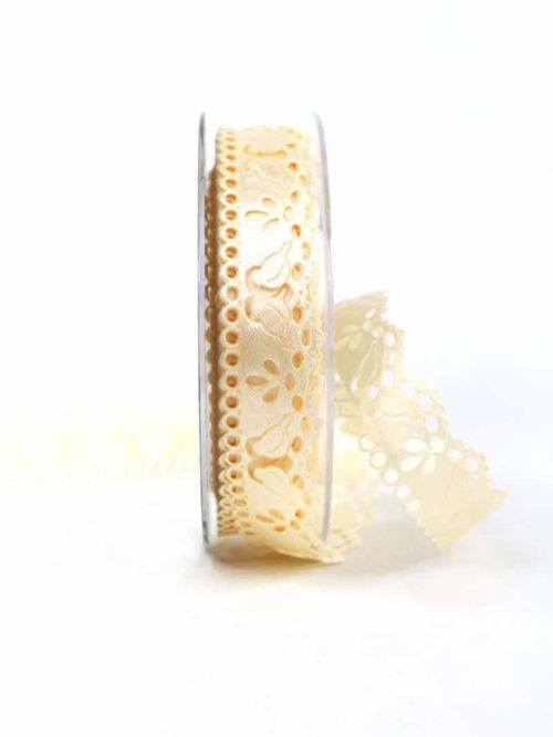 Jewelry ribbon "Wedding Doves", cream, 25 mm wide