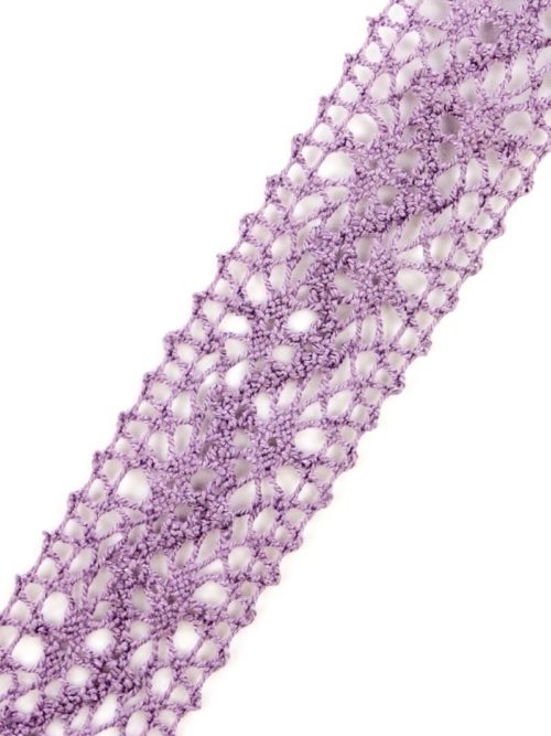Crochet lace, purple, 25 mm wide