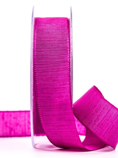 Gift ribbon with beautiful weave, pink, 25 mm wide