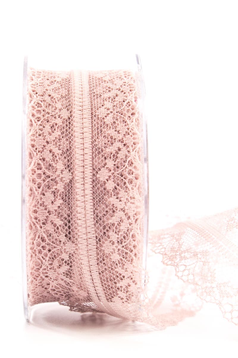 Fine lace, old pink, 40 mm wide