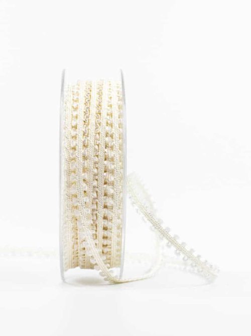 Narrow noble gift ribbon, white, 7 mm wide