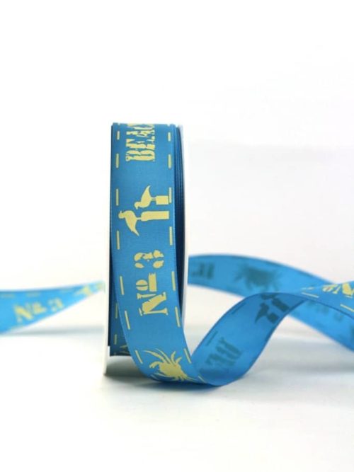 Decorative ribbon Beach, ocean, 25 mm wide