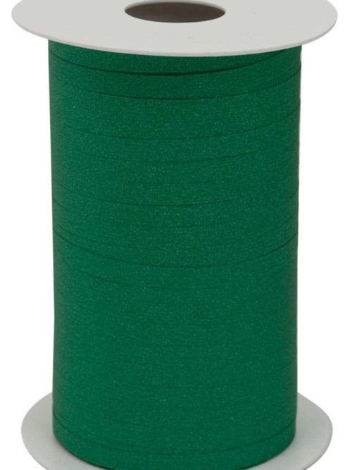 Glamour glitter ruffle ribbon, dark green, 5 mm wide
