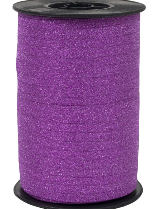 Glamour glitter ruffle ribbon, pink, 5 mm wide