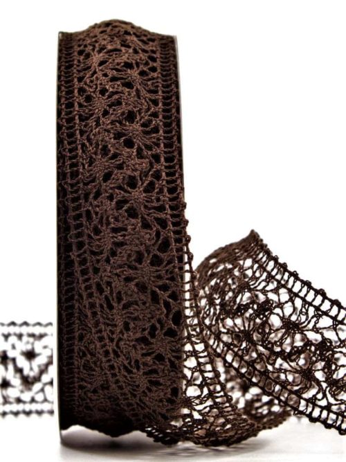 Crochet lace, brown, 38 mm wide