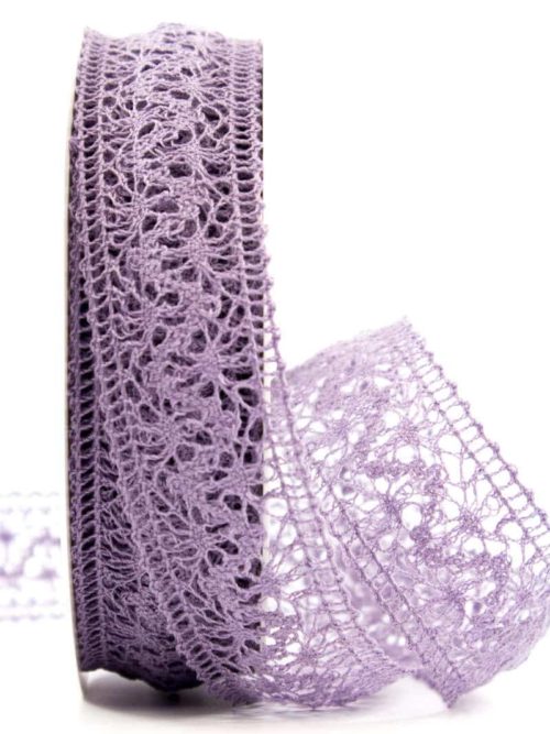 Crochet lace, purple, 38 mm wide
