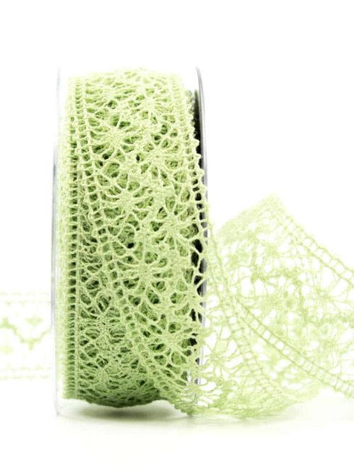 Crochet lace, mint green, 38 mm wide