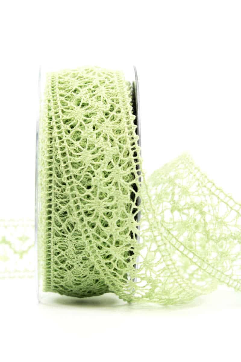 Crochet lace, mint green, 38 mm wide
