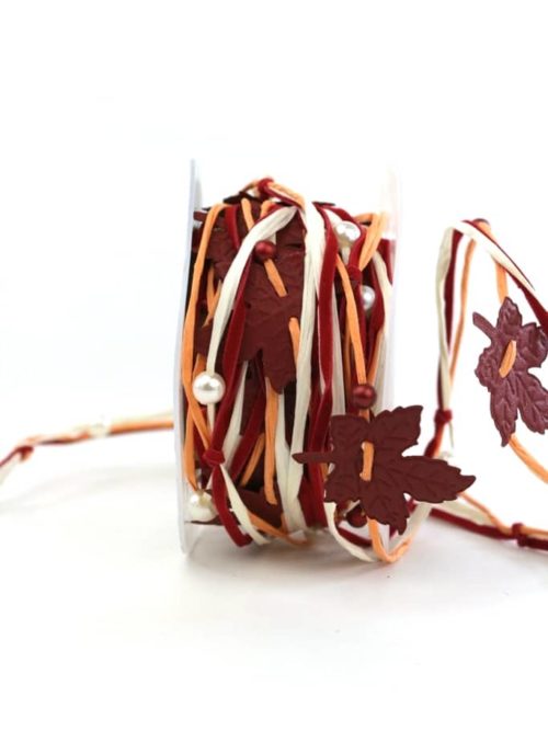 Autumn garland, red-orange, 40 mm wide