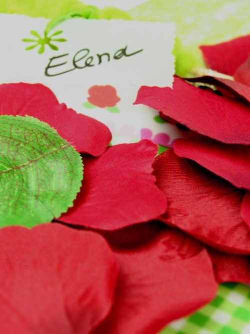 Artificial rose petals, dark red