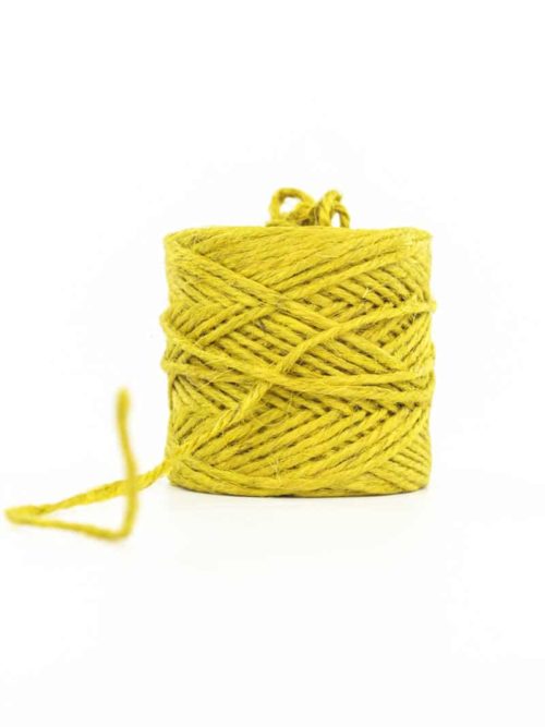 Jute cord, yellow, 3 mm thick