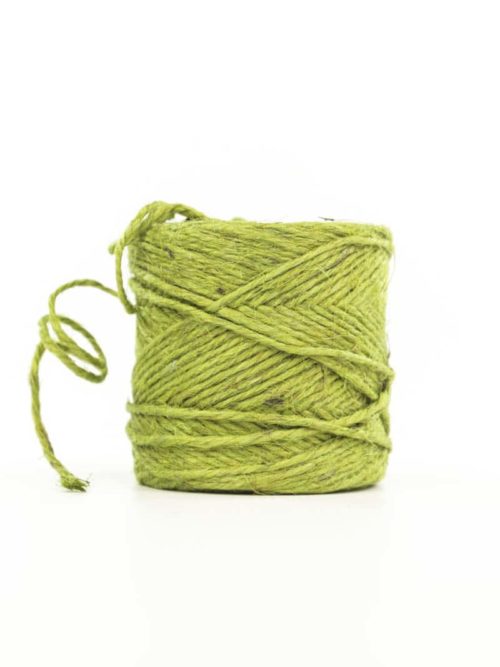 Jute cord, green, 3 mm thick