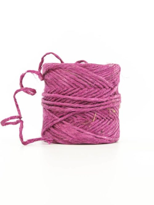 Jute cord, pink, 3 mm thick