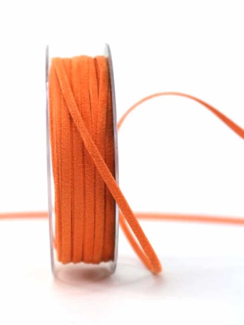 Imitation leather strap orange, 5mm wide