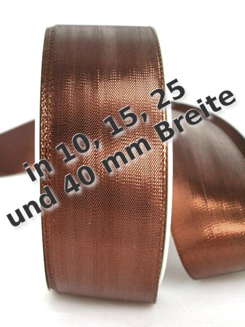 Lamé - strip copper in 10, 15, 25 and 40 mm, without wire edge