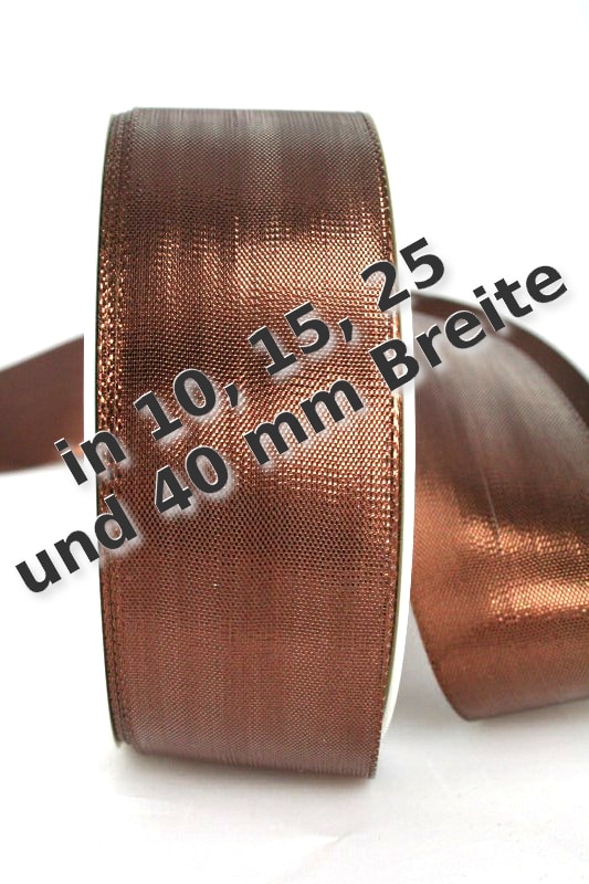 Lamé - strip copper in 10, 15, 25 and 40 mm, without wire edge