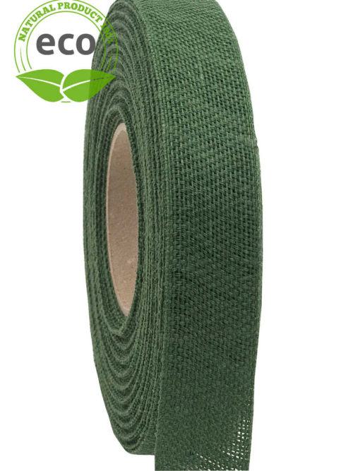 Nature Basic cloth binding, dark green, 25 mm wide, ECO