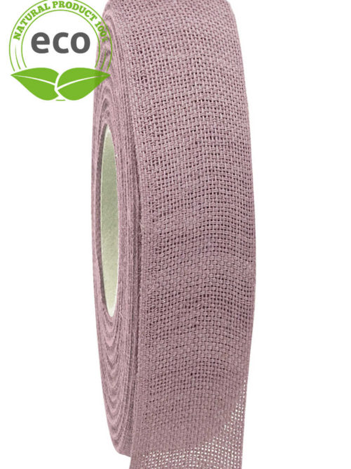 Nature Basic Linen ribbon, lilac, 25 mm wide, ECO