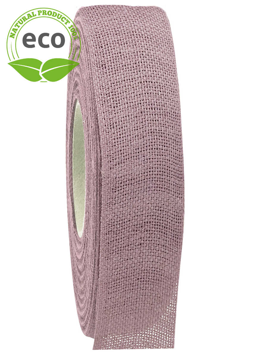 Nature Basic Linen ribbon, lilac, 25 mm wide, ECO