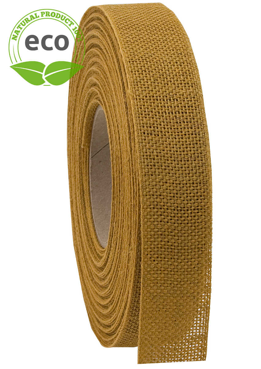 Nature Basic cloth binding, yellow, 25 mm wide, ECO